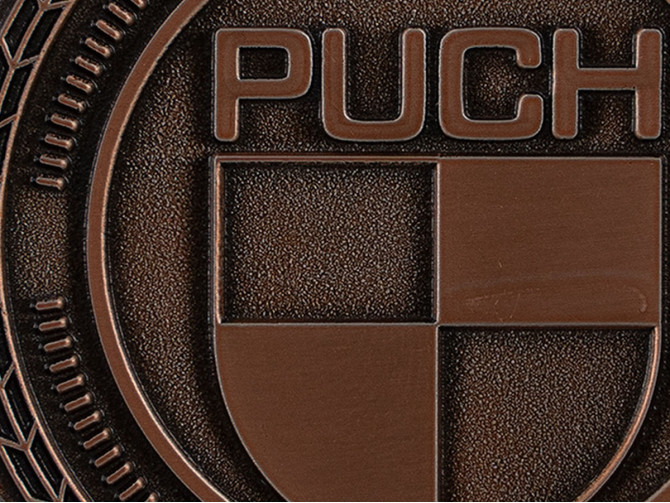 Badge / emblem Puch logo Bronze 47mm RealMetal product